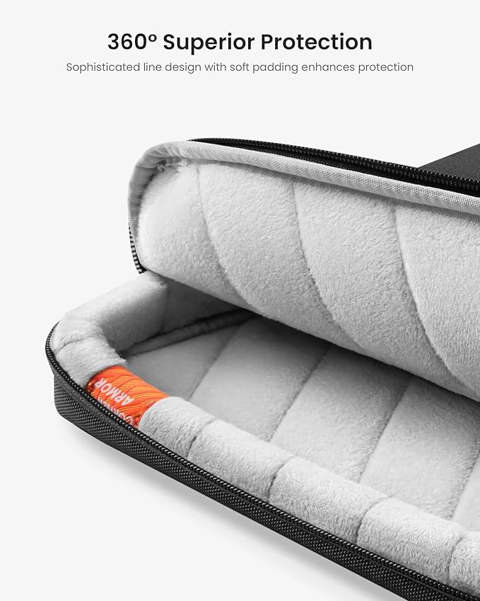 tomtoc 360 Protective Laptop Case for 13-inch New 2026 MacBook Air M5, M4/A3240, M3/A3113, M2/A2681, M1/A2337, MacBook Neo A18 Pro, 13-in Surface Pro 11th AI PC, Water-Resistant Carrying Bag