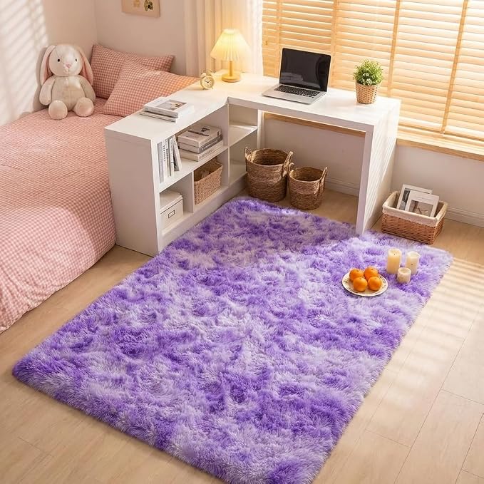 Mugorn Small Soft Shag Rugs for Bedroom, 3x5 Fluffy Area Rugs for Living Room