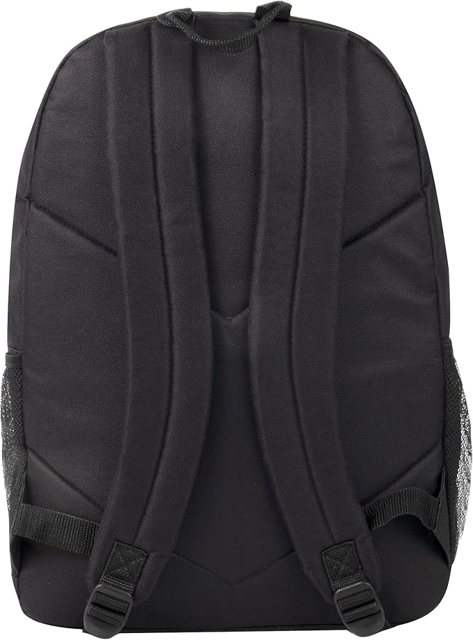 Trail maker Laptop Backpack with School Supplies Kit | 18 Inch Black Multi Pocket Padded Straps, Side Pockets for School Boys, Girls, Travel