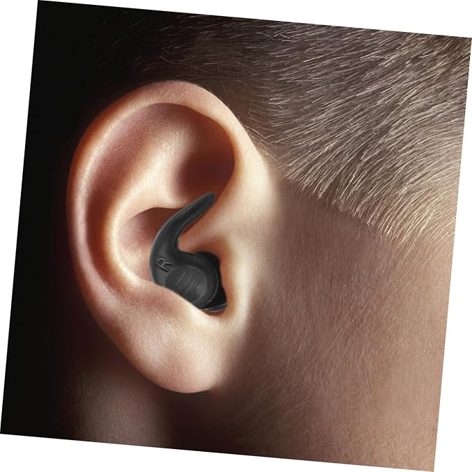 Reusable Silicone Anti-Noise with Storage Case, Noise Reducing, Studying, and Industrial Use, 1 Pair Black for Sound Blocking and Hearing Protection Style