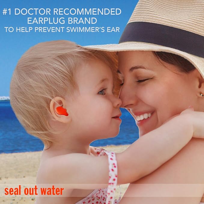 Mack's Soft Moldable Silicone Putty Ear Plugs - Kids Size, 6 Pair - Comfortable Small Earplugs for Swimming, Bathing, Travel, Loud Events and Flying | Made in USA