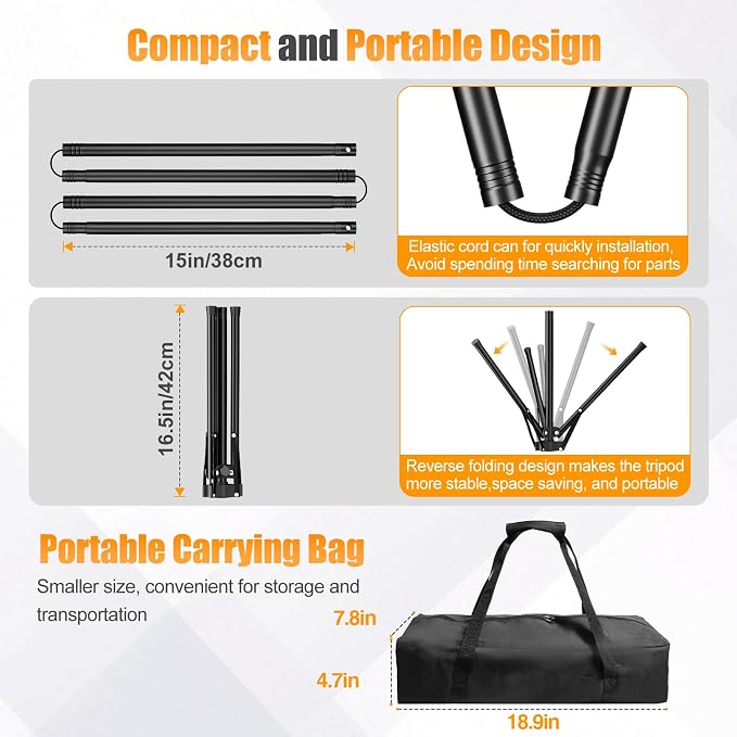 White Backdrop Stand Kit 5x6.5ft with T-Shaped Stand, White Screen Background with Reverse Folding Base Portable Carrying Bag and 5 Clamps for Photography Streaming, Gaming, Video Recording