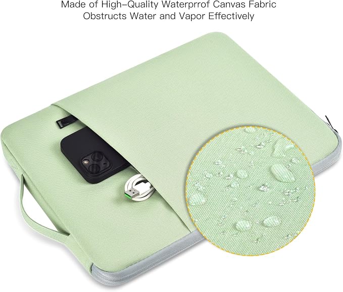 13 Inch Laptop Sleeve for 2026 MacBook Neo A18, MacBook Air 13-inch Laptop with M5 chip A3449, MacBook Air 13.6-inch Carrying Case, Green