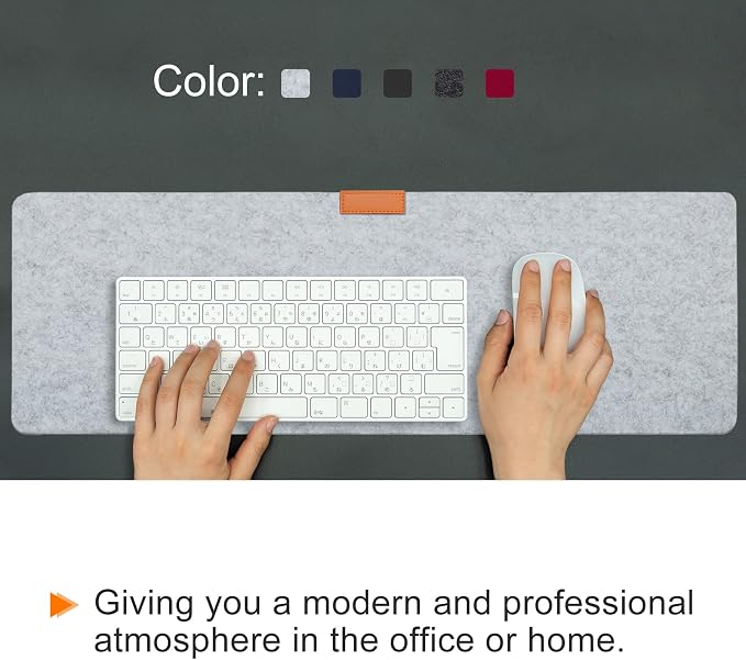 PATIKIL 25x13 Desk Mat Protector, Dual Side Soft Smooth Mouse Pad Writing Mat for Office Home, Black