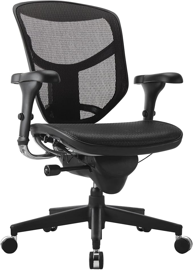 WorkPro® Quantum 9000 Series Ergonomic Mid-Back Mesh/Mesh Chair, Black