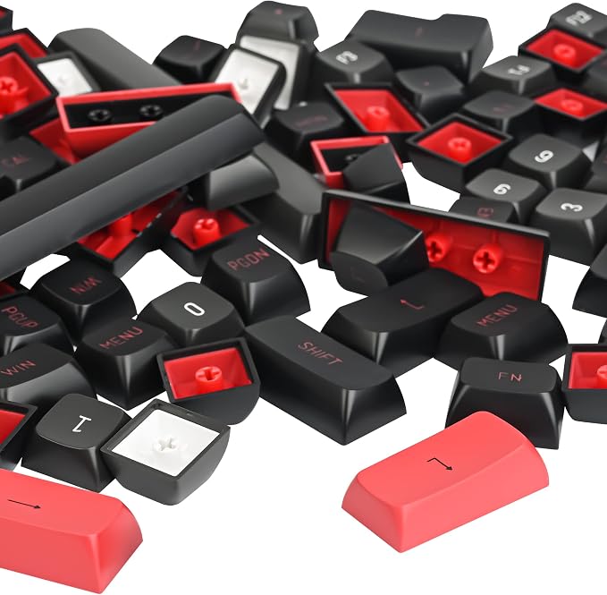 Guffercty kred 160 Keys CSA Keycap PBT Double-Shot Ball Shape Custom Keycaps Set with 6.25u/7u Spacebar for Cherry MX Gateron Kailh Switches (Evil Dolch)