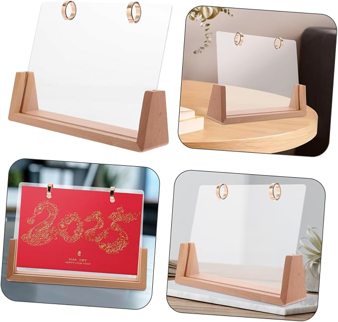 ARTIBETTER Desktop Decor Flip Calendar Parts Calendar Rack for Office Quick Setup