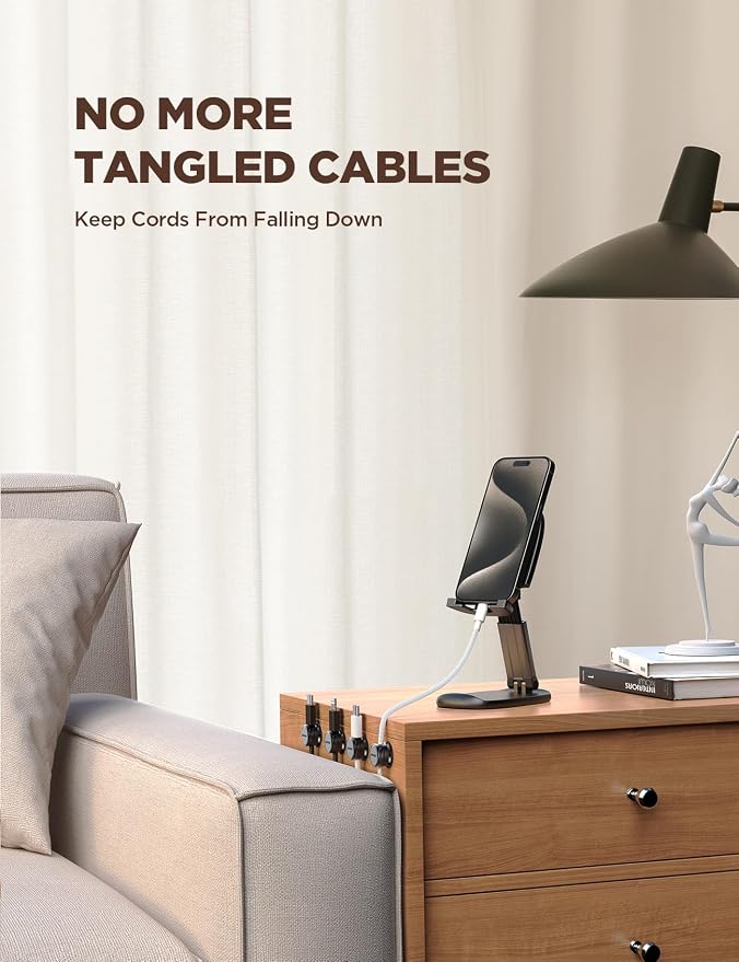 JOYROOM 9 Pack Magnetic Cable Clips, Cord Organizer Adhesive Wire Holder | Home Nightstand Office Desk Accessories, Car Wall Organization, Phone Charger Cord Holder Management, Cable Smooth Adjustable