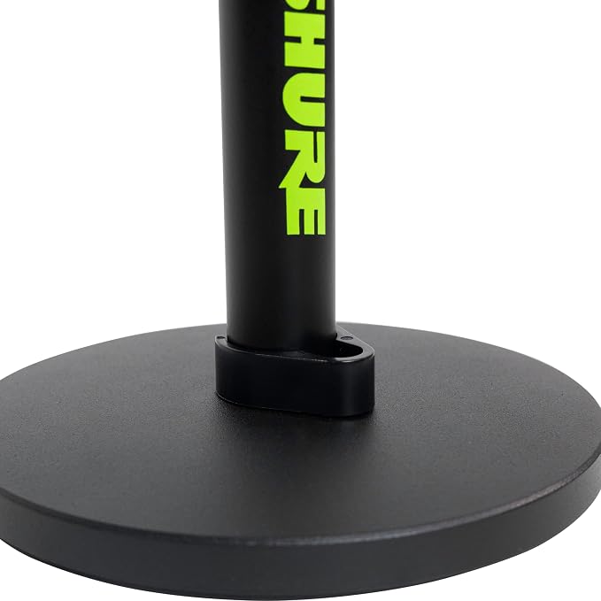 Shure by Gator Round Base Desktop Mic Stand with Standard Height-Adjustable Twist Clutch and 6" Base; (SH-DESKTOP1)