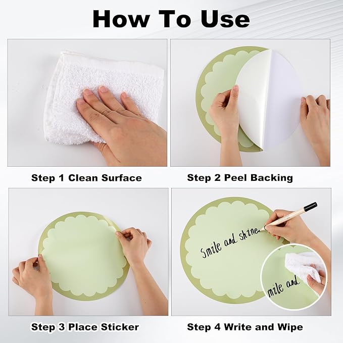 24 Pack Dry Erase Dots 11 Inch Circles Spots 8 Light Colors Removable Whiteboard Stickers for Classroom Teachers Students Wall Table Desk & Floor Decals