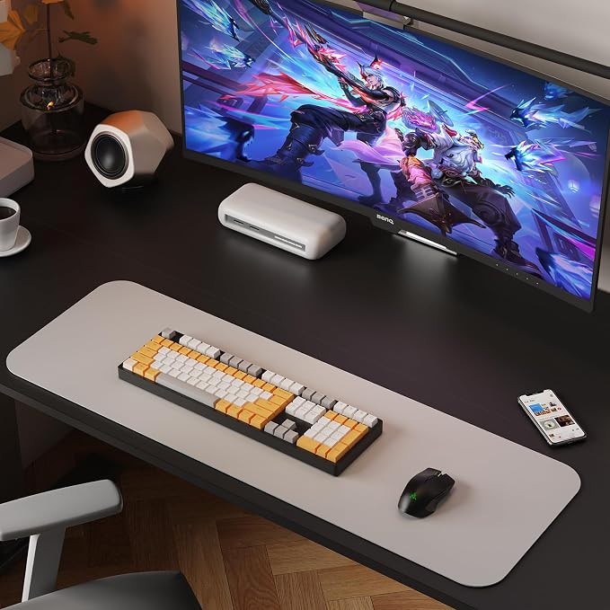 WALKINGDESK 40x24 Inches Height Adjustable Electric Standing Desk with 2 Hooks for Home Office, Ergonomic Sit Stand up Desk with Splice Board, Black