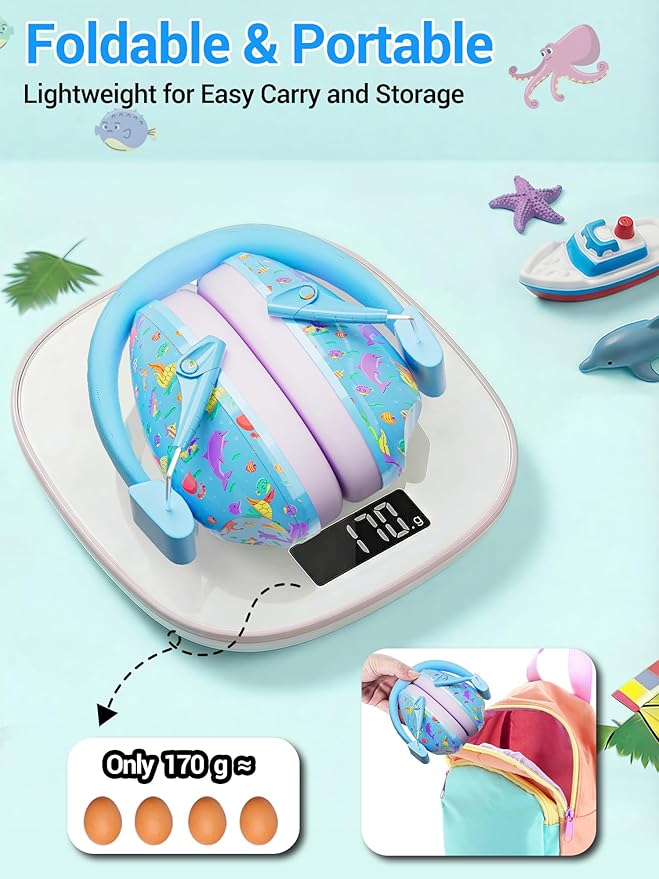 Kids Ear Protection for Monster Jam, Noise Cancelling Headphones for Kids Autism Sensory, Noise Reduction Ear Muffs for Track, Concerts, Fireworks, Mowing Hearing Protection Earmuffs