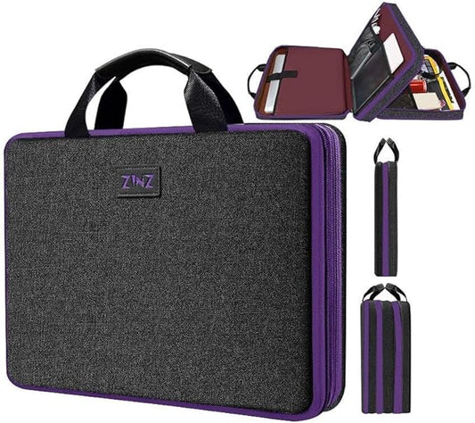 ZINZ Slim Expandable Laptop Case 15.6 Inch Sleeve Upgraded Protective Durable Recycled Carrying Case Compatible with MacBook 15" & 16" and Most 15" 15.6" 16" Notebook,BK01PU01