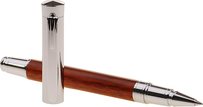 LACHIEVA LUX Classic Rosewood Rollerball Pen Set - Fine Wooden Pen with German Schneider Refill, Luxury Writing Tool for Men & Women, Executive Gift for Office & Business (Rosewood)