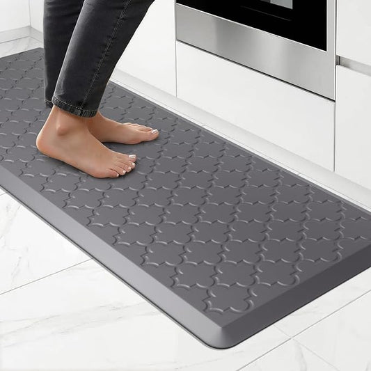 Kitchen Mat Cushioned Anti Fatigue for Floor, Grey | Anti Fatigue, Non-Slip, Waterproof, Comfort, Sink, Standing Desk, Laundry,Cushioned
