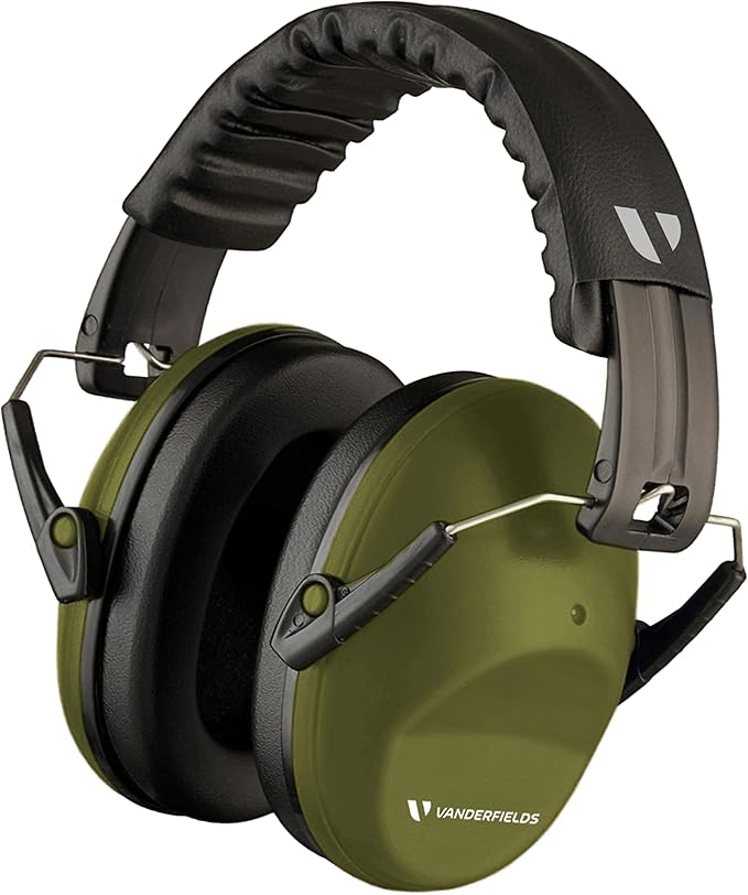 Vanderfields - Hearing Protection Ear Muffs - Over 33 dB (2K Hz) Broad Noise Cancelling Sound Reduction - Adults & Teens