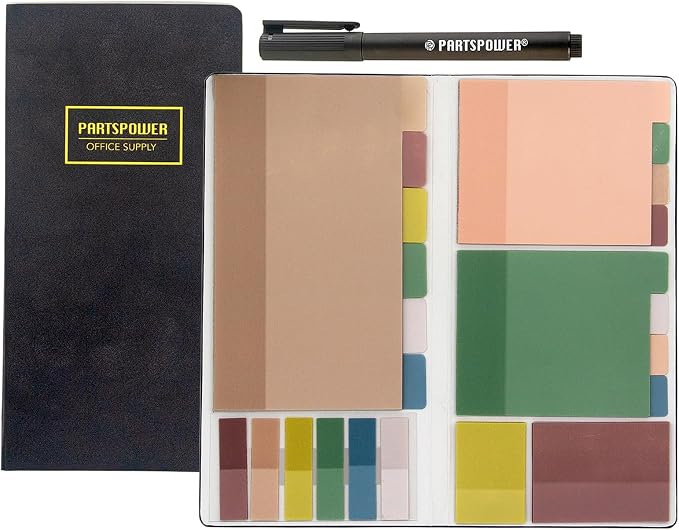 Pastel Transparent Sticky Notes, Bible Study Supplies, See Through Sticky Notes Tabs Book, 2-in-1 Clear Sticky Notes & Index Tabs Set for Reading Books Annotating Page Tabs Page Marker, Office Supply