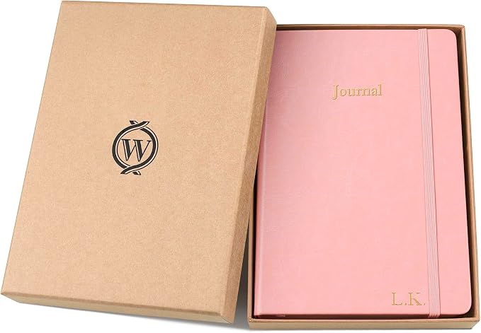 Wykeham's Executive 2026 Undated Daily Journal Planner – Customization Available (Personalized Rose, 8.5"×5.5")