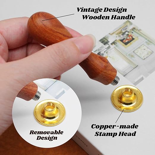 Wax Seal Stamp Set, 10 Pcs Wax Envelope Seal Stamp Kit with a Wooden Handle for Wedding Invitations, DIY Crafts, Envelopes, Greeting Cards and Gift Decoration