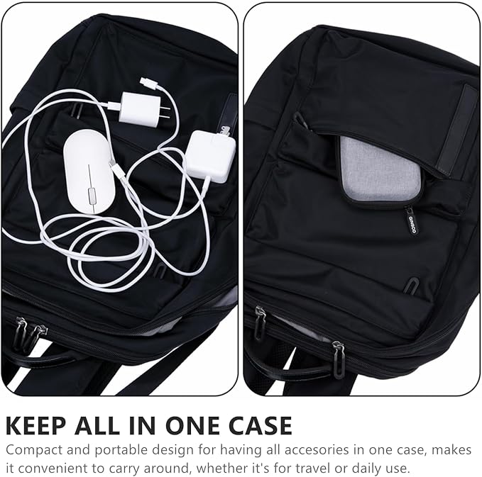 Ginsco Hard Shell Protection Case Electronic Accessories Organizer Pouch for MacBook Air/pro Adapter Chargers Cables Power Bank, for Sandisk Portable SSD Flash Disk SD Card,Compact Travel Tech Case