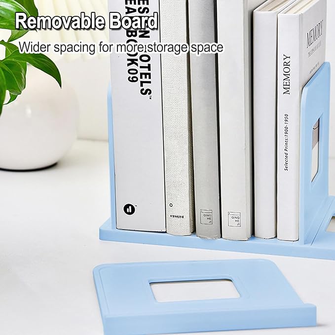 Lemical 4-Section Vertical Desk Organizer, Detachable Desktop File Sorter, Document & Magazine Holder for Office, Home, School & Dorm (Blue)