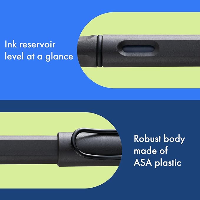 LAMY safari umbra - Fountain Pen with ergonomic grip & polished steel nib in size EF - ideal for any Writing & Calligraphy - including LAMY T 10 blue cartridge - Right-Handed