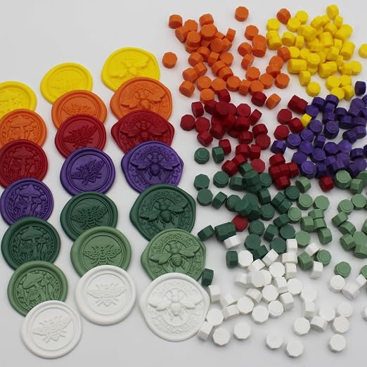 250pcs Wax Seal Beads Navy Blue, Andotopee Premium Sealing Wax Beads for Stamp Seals, Octagon Seal Stamp Pellets Refill Pack for Wedding Invitation, Letter Envelope, Scrapbook DIY Crafts