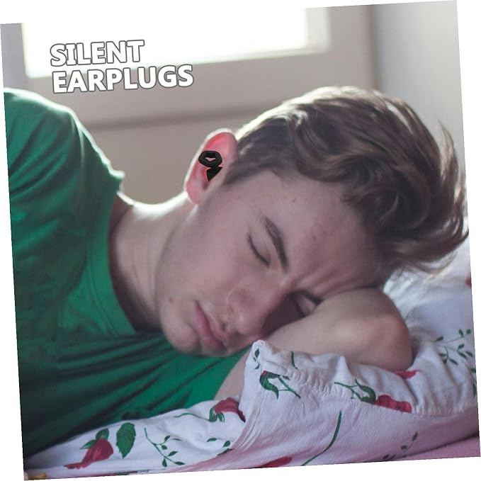Abaodam 3 Pairs Reusable Silicone for Sleeping and Concerts Noise Cancelling Earbuds for Travel and Focus Comfortable Sound Insulation Small Medium Large Black