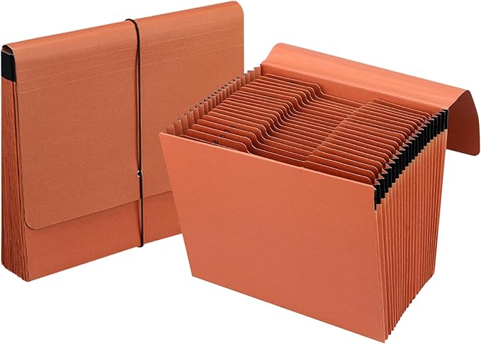 Heavy Duty Expanding File Folder Organizer,21 Pockets Accordion File Organizer,A-Z,1/3 Cut Tabs,Letter Size,17.5Inch Expansion