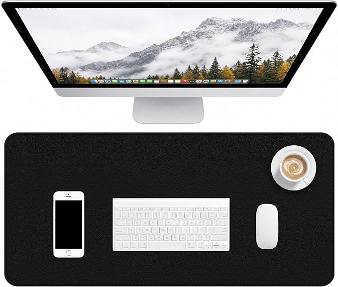 Leather Desk Mat, Desk Pad for Keyboard and Mouse Large Mouse Pads for Desk | Waterproof Desk Mat, Desk Matt for Desktop, Laptop Blotter, Keyboard Pad, Large Mouse Pad, Desk Essentials