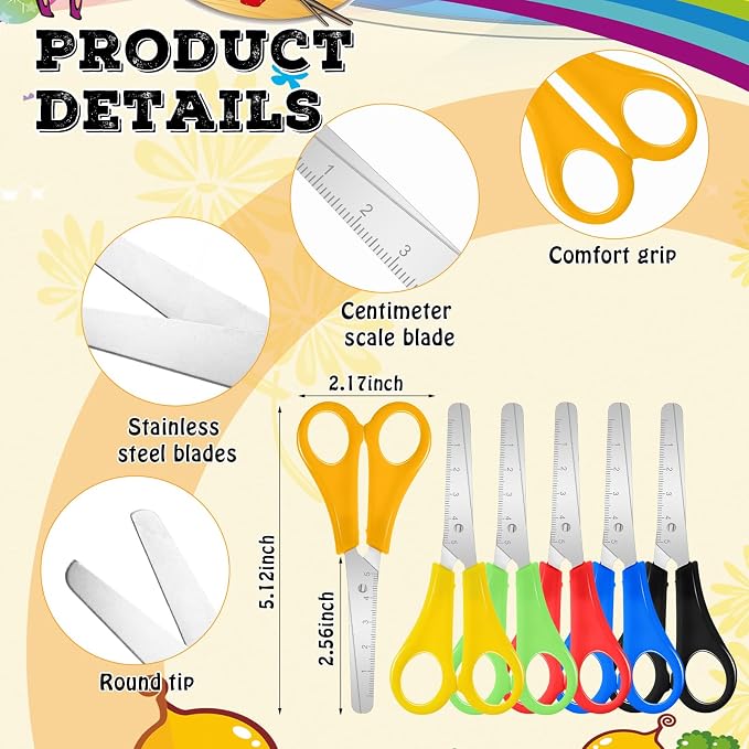 220 Pcs Back to School Supplies Kit Include Pencil Pouch, Scissors, Plastic Rulers, Eraser, Pencil Sharpener Bulk School Supplies for Classroom Donations Use