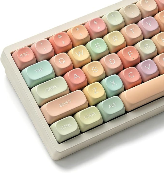 dagaladoo Cute Candy Keyboard keycap Set,dye sub pbt keycaps Colorful,MOA Profile Custom keycaps, Rainbow Keyboard Key Cap for Cherry Gateron MX Switches Mechanical Keyboards(134 Keys)