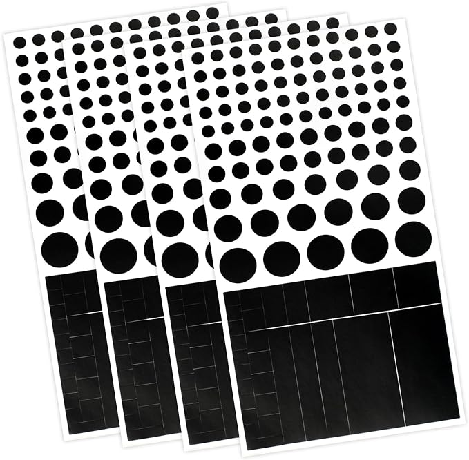 Vinyl Webcam Covers – Restickable Privacy Stickers for Laptop, Smartphone, Tablet, Smart TV & Game Console – Black, Multiple Sizes