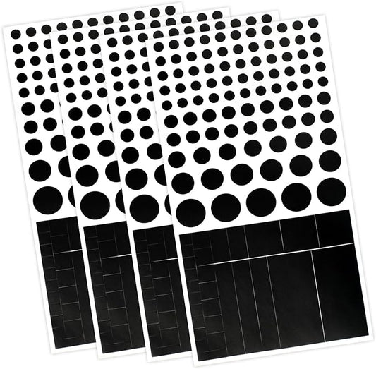Vinyl Webcam Covers – Restickable Privacy Stickers for Laptop, Smartphone, Tablet, Smart TV & Game Console – Black, Multiple Sizes