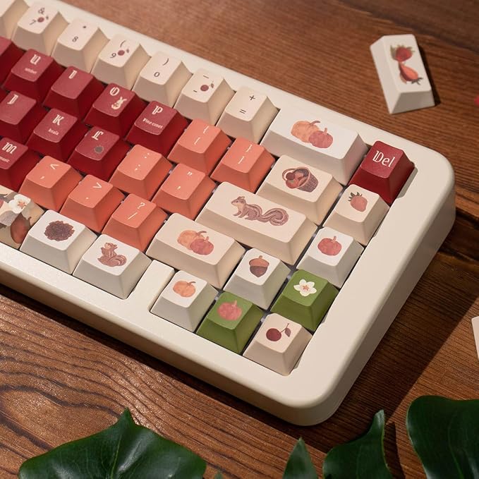 Sumgsn 152 Keys Red Keycaps PBT Dye Sub Cherry Profile Keycaps Set with Storage Box Compatible with 61/64/87/104/108 Cherry Mx Switches Mechanical Keyboard