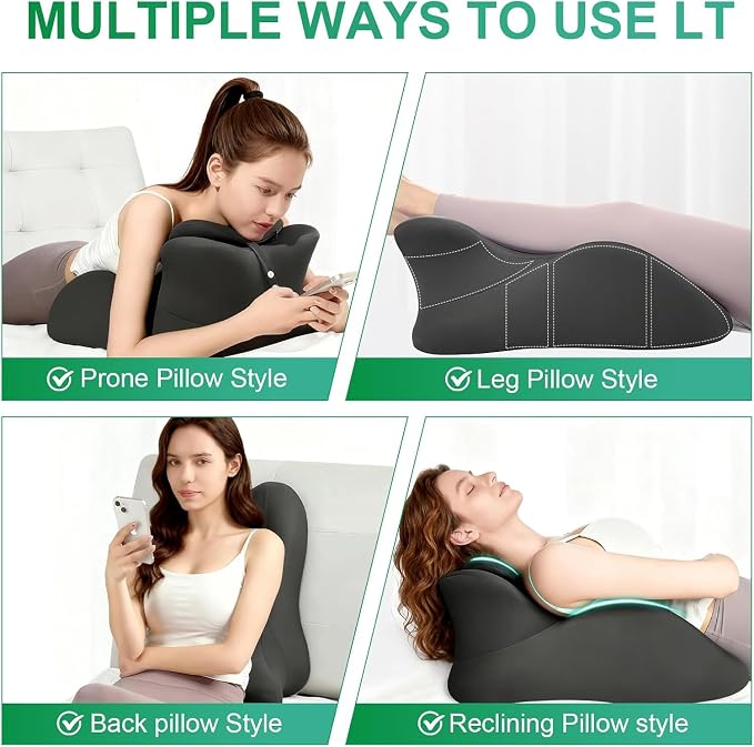 27° degree Memory Foam Ergonomic Prone Firm Couples Pillow For Intimacy | back sleeping after surgery Orthopedic Pillow