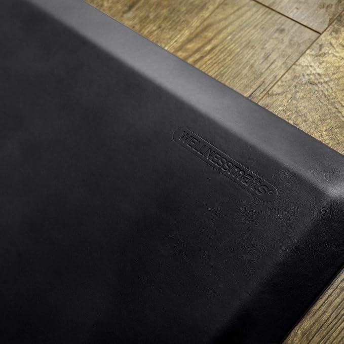 WellnessMats Original Anti-Fatigue Kitchen Mat, 72 Inch by 24 Inch, Black