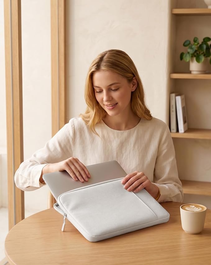 ProCase Laptop Sleeve 14" for MacBook Pro 14-Inch M5/M4/M3/M2/M1 Pro/Max 2026-2021, Computer Case Also Compatible with 14" HP Dell ASUS Lenovo Acer Chromebook -Silver