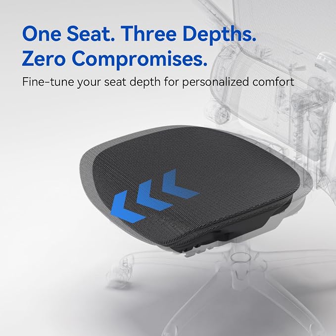 SIHOO B300 PRO Ergonomic Office Chair, High Back Mesh Computer Chair with Wide Headrest, 6D Flip-Up Rotatable Armrests, Adaptive Lumbar Support, 135° Reclining Home Office Desk Chair, Soft Black