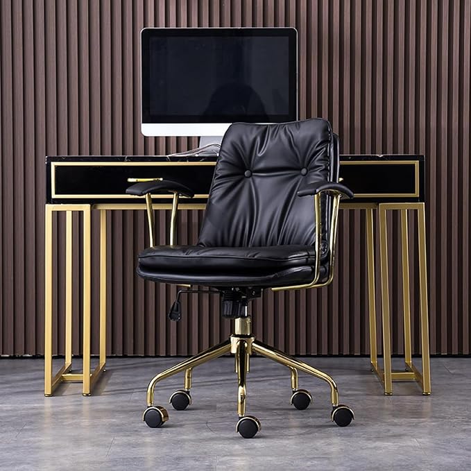 Task Chairs Office Chair High Back Pu Leather Desk Chairs Height Adjustable Computer Chair with Armrests and Castors Load 400lbs Chair Ergonomic