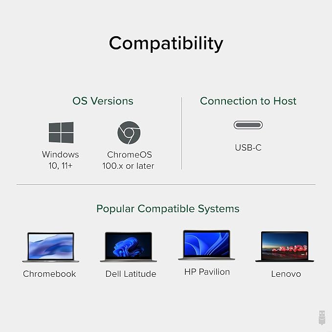 Plugable 11-in-1 USB-C Hub, 100W USB-C Pass-Through, Laptop Docking Station Dual Monitor, 4K 60Hz HDMI, Compatible with Thunderbolt, Windows, Chromebooks, Displays Mirrored on Mac