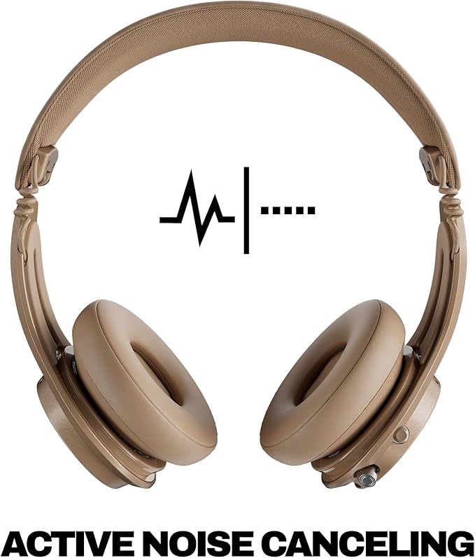 Skullcandy Icon ANC Wireless On-Ear Bluetooth Headphones, Active Noise Cancelling, 60 Hours Battery, Sweat Water Resistant, Foldable Durable Travel Ready, Microphone for iPhone Android - Primer