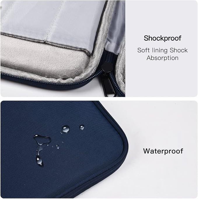12.9 Inch Tablet Carrying Bag for Samsung Galaxy Tab S9+ Plus/S8+/S7+ Plus/S7 FE 12.4" & 13 inch iPad Pro M5 M4, iPad Air M4 M3 M2 2026-2024, Surface Pro 11 Snapdragon,10,9,8,X,7+,7,6 Sleeve Case-Blue