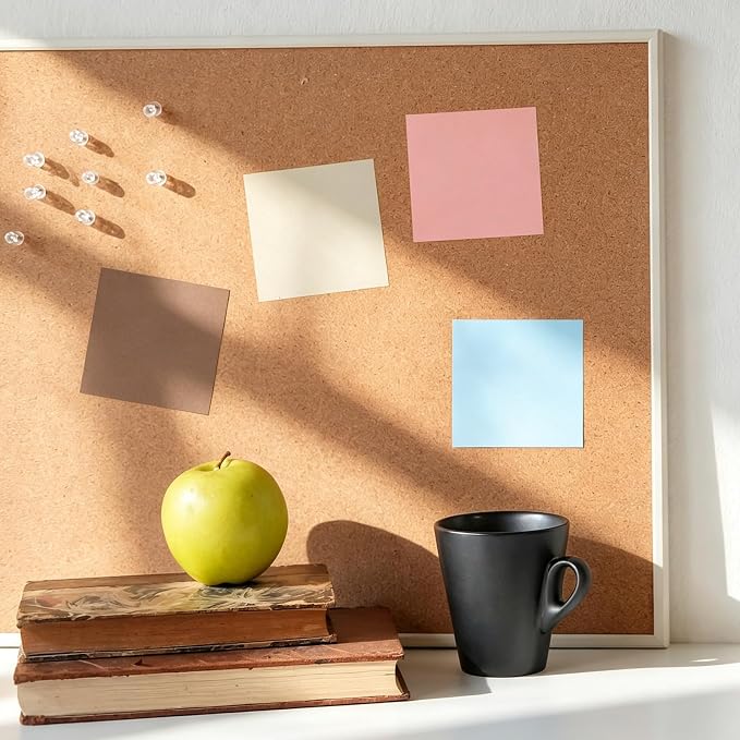 Thenshop 12 Pads Earth Tone Sticky Notes 3''x3'', Self Stick Notes Pads Earth Tone Office Supplies, Vintage Aesthetic School Accessories 50 Sheets/pad