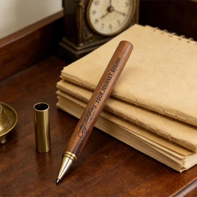 2026 Graduation Gifts for Granddaughter | Engraved Wooden Pen Gift Set