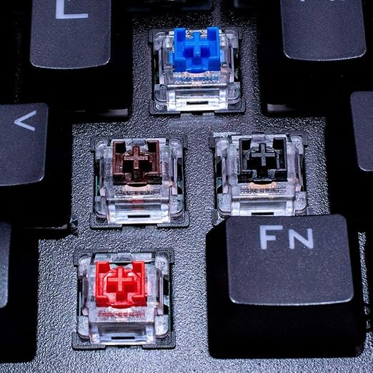 OUTEMU Blue Switches 3-pin Tactile Clicky 50gf - DIY Replacement for Mechanical Gaming Keyboard - 20 Pack with 1 Switch Puller