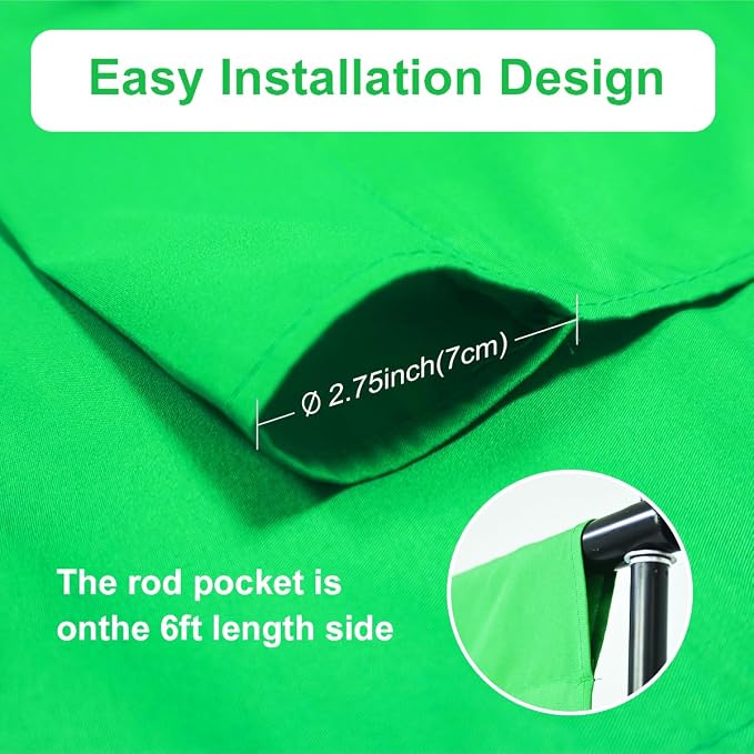 Green Screen Backdrop Background,10 X 10 FT Large Photography Backdrop Photo Background Screen for Streaming Zoom Photo Muslin Green Curtain Video Recording Greenscreen Picture Photoshoot
