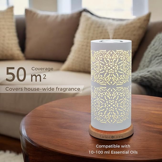 Earnest Living Waterless Diffuser 100ml Nebulizing Diffusion System for Large Ambient Space Studio Home Office Hotel Spa
