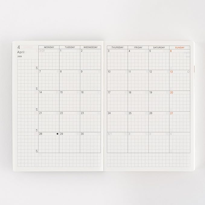 Hobonichi Techo 2025 Planner Book [English/A6/January Start/Monday Start/Planner]