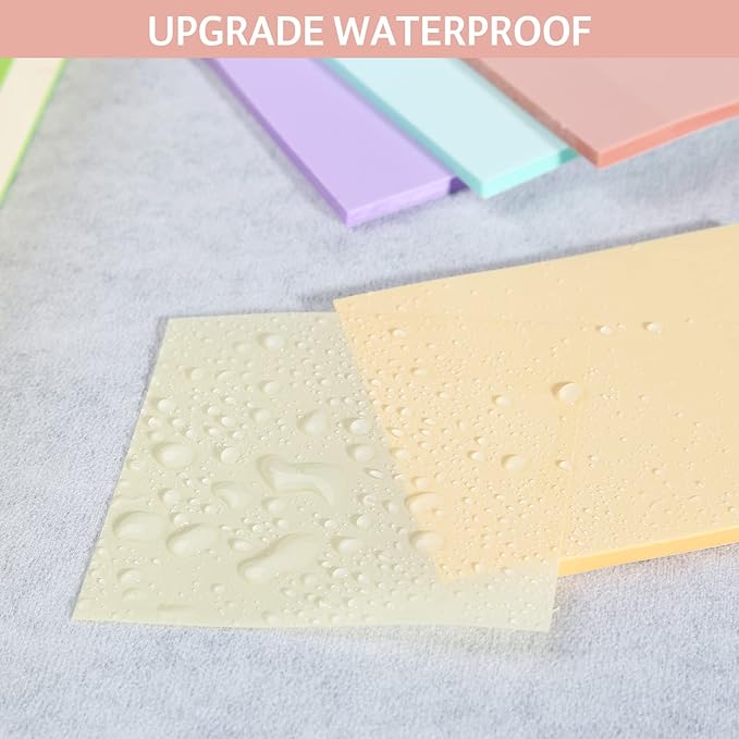 Pastel Transparent Sticky Notes, 550 Sheets Morandi Clear Sticky Tabs, Translucent Page Flags Book Markers Stickers, Bible Journaling Study Office School Supplies